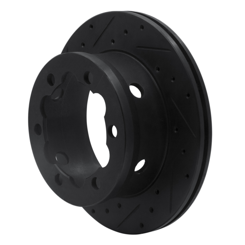 Dodge Sprinter 3500 Brake Rotor (1) - Rear Left - R1 Concepts - Drilled & Slotted - Black - `02-`06